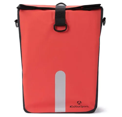DoYourSports Wasserdichte Fahrradtasche Roll-Top - 21 L - Rot - Fahrradtasche mit 3-in-1-Funktion: als Fahrradtasche, Umhängetasche oder Tragetasche nutzbar. Reflektierend für mehr Sicherheit und wasserfest für jede Wetterlage.
