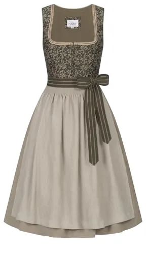 Nübler Midi Dirndl Gina in Oliv, Größe:36