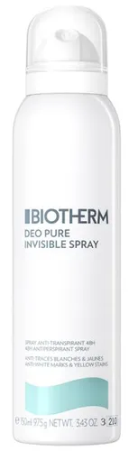Biotherm Deo Pure Invisible 48h Antiperspirant Spray 150 ml - Deo Spray für 48h Schutz, unsichtbare Wirkung ohne weiße Rückstände. Ideal für trockene Hauttypen und allergiegetestet.