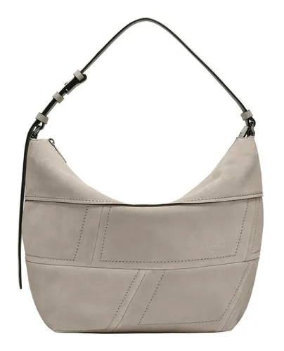 Liebeskind Edda Promo Suede M Beuteltasche beige - Schultertasche aus aufgerautem, fein genarbtem Leder, stilvoll und vielseitig für jeden Anlass.