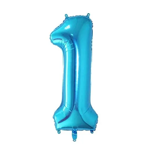 XXL Folienballon Zahl 100 cm in Blau