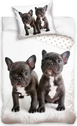 Bulldog und Bulldog Baumwollbettwäsche