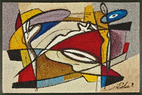 wash+dry by Kleen-Tex Fußmatte steady composition - Moderne, waschbare Schmutzfangmatte für Innen- und Außenbereich, rutschhemmend und allergikerfreundlich, mit einzigartigem Kunstmotiv.