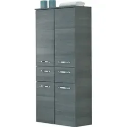 Midischrank Pelipal Alika 60 cm - Badezimmerschrank in graphit Struktur, bietet optimalen Stauraum und modernes Design für Ihr Badezimmer.