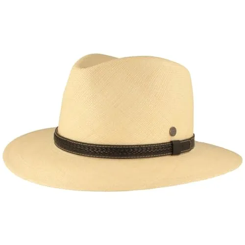 Breiter ORIGINAL Panamahut aus Ecuador – Handgeflochten mit UV-Schutz und Bruchschutz - Hochwertiger Panamahut aus Ecuador, handgeflochten und mit einem stilvollen Wildlederband. Ideal für sonnige Tage, bietet er optimalen Schutz und Komfort – der perfekte Begleiter für jedes Outfit.