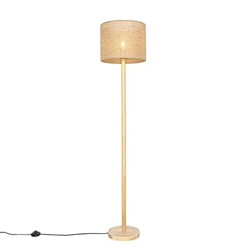 Qazqa Landhaus I Vintage Stehlampe in beige von QAZQA