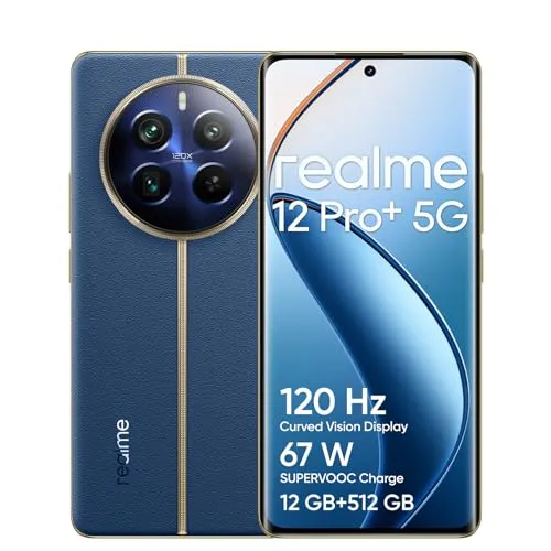 realme 12 Pro+ 5G Smartphone - 12GB RAM, 512GB Speicher, Sony IMX890 OIS Kamera mit 3X Zoom, 6.7