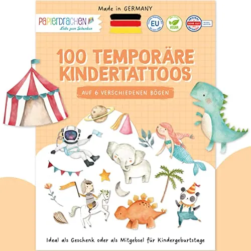 Papierdrachen 100 besonders hautfreundliche Kindertattoos von Papierdrachen