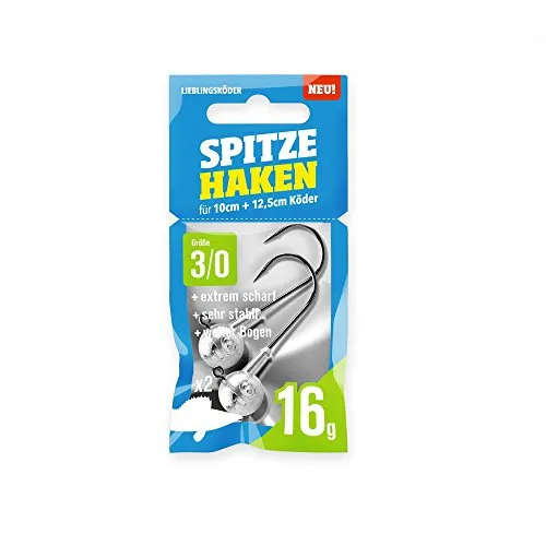 Lieblingskder Spitze Haken Jigkpfe Jigkopf Jighaken Jig Gre 16g, 2 Stck