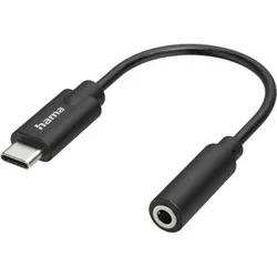 Hama USB C Klinke Adapter - USB C auf 3,5 mm AUX, HiFi Stereo Sound mit hochwertigem DAC Konverter für perfekte Klangqualität unterwegs
