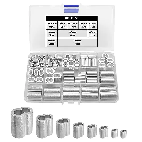 Aluminium Crimpschlaufe 106 Stück - Bohrer-Bits: Hochwertige Aluminium Pressklemmen in 106 Stück, ideal für sichere Verbindungen und einfache Handhabung.