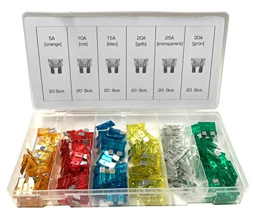 Produktbild Alkan Flachsicherungen Sortiment 120-tlg 3A-30A Typ 100