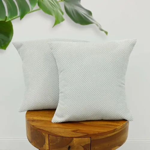 Amilian 2er Set Kissen mit Füllung und Bezug – Dekokissen für Sofa, Bett oder Couch – Zierkissen Set mit weichem Innenkissen – Waschbar & stilvoll - Lichtblüte - 50 x 50 cm