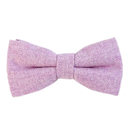 DonDon Herren Fliege 12 x 6 cm Baumwolle gebunden und längenverstellbar fliederfarben