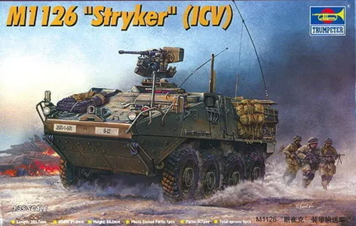 Trumpeter 00375 - 1:35 M1126 Stryker (ICV) Bausatz - Detailreicher Bausatz für Modellbauer, ideal zur Gestaltung von Militärfahrzeugen im Maßstab 1:35.