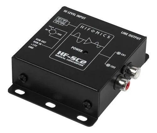 Hifonics HF-SC2 2-Kanal High To Low Level Konverter - Adapter & Stecker, universell einsetzbar für Autoradio und Verstärker, ermöglicht eine einfache Verbindung von Hochpegel- zu Niedrigpegel-Signalen.