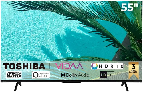 Toshiba 55UV2463DA LED-Fernseher - Fernseher mit 4K Ultra HD, Smart-TV-Funktionen und Dolby Vision HDR für ein beeindruckendes Seherlebnis.