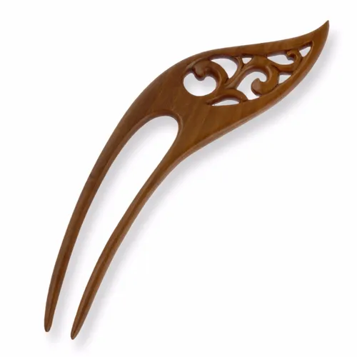 Exclusive Haarnadel Haargabel Holz Edel Wood Hairpin Handarbeit Design HN274