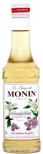  Le Sirop de Monin Holunderblüte Sirup 1:8 0,25l Flasche 22,94€/l