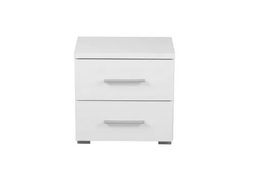 Home affaire Nachtkonsole Uni Nachttisch, Nachtkommode, Nachtschrank, Beistelltisch, Kommode, Platzsparend, 2 Schubladen, Griff