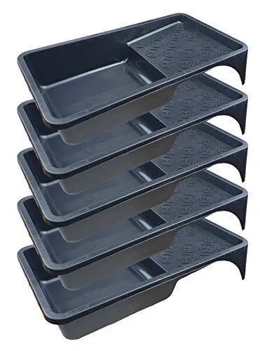 varivendo Kunststoff-Farbwanne, handliche Lackierschale, Lackwanne 160 x 310 mm (5 Stück)