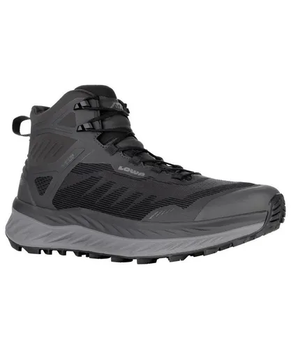 Lowa Fortux GTX QC Herren Wanderschuh (Schwarz) 42 EU - Wanderschuhe mit GORE-TEX-Membran für wasserdichten Komfort und hervorragende Dämpfung, ideal für Trailruns und Speedhiking mit optimalem Knöchelsupport.