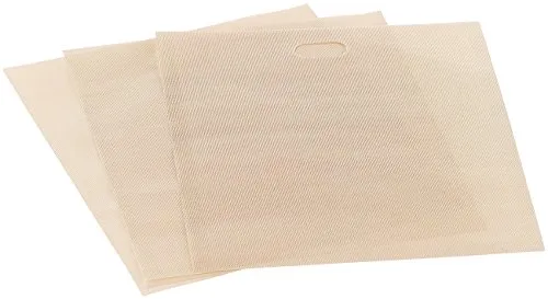 Rosenstein & Söhne Backpapierbeutel: 3er-Set Dauer-Antihaft-XL-Toastbags für Toaster, Mikrowelle, Backofen (Backofen-Bags wiederverwendbar, Sandwich-Maker-Papierbeutel, Dauerbackfolie)
