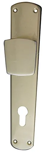 Alpertec 40110520K1 Aluminium Knopflangschild für Haustüren 92mm PZ in silber eloxiert Drückergarnitur Türdrücker Türbeschläge Neu