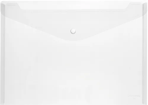 Herlitz Dokumententasche A4 - PP transparent 200my, mit Druckknopfverschluss für sicheren Dokumentenschutz