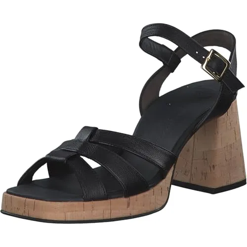 Paul Green Damen Leder-Sandaletten in Schwarz, Größe 38,5 - Wanderschuhe: Stilvolle Paul Green Sandaletten aus hochwertigem Glattleder mit rutschhemmender Laufsohle, ideal für warme Tage und unbeschwerte Spaziergänge.