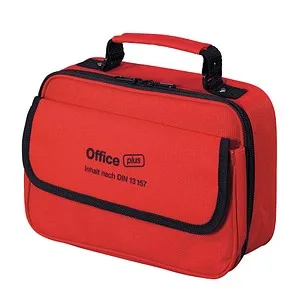 Holthaus Medical Verbandtasche Office Plus Rot - 63157 - Praktische Verbandtasche für Büro und unterwegs, enthält wichtige Erste-Hilfe-Materialien für schnelle Hilfe im Notfall.