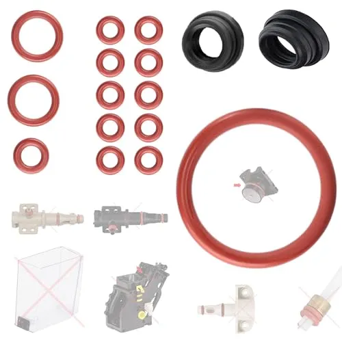 Snapworld-Kaffee Premium Dichtung kompatibel mit Philips Saeco Spidem Gaggia Kaffeemaschinen O-Ringe zu Brühgruppe Auslaufstutzen Supportventil Wassertank Druckschlauch Wartungssatz zu RI EP HD SM SUP