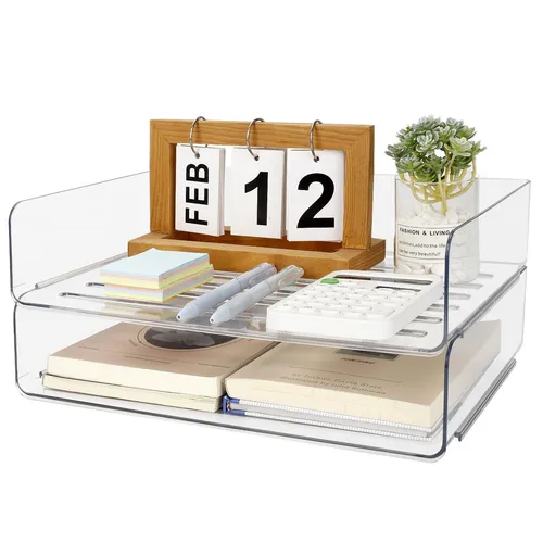 Stück Briefablage Stapelbar, Dokumentenablage Transparant aus PET, Ablage A... 2