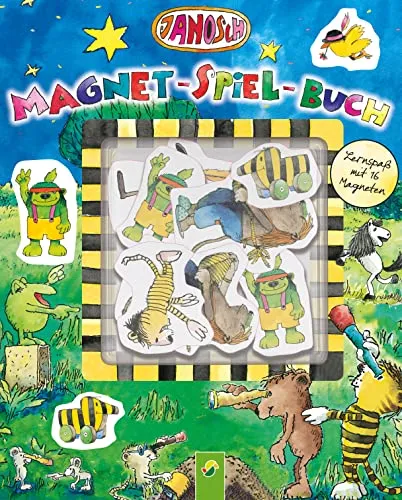 Janosch Magnet-Spiel-Buch. Lernspaß mit 16 Magneten: Kinderbuch mit Magneten von kleiner Bär, Tigerente und Janoschs Panama. Für Kinder ab 4 Jahren