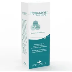 Hyposens Fettcreme 200 G - Arzneimittel zur intensiven Pflege trockener und juckender Haut. Mit 59% Lipiden für starke Rückfettung und Linderung bei Neurodermitis, ohne Duftstoffe und Konservierungsmittel.