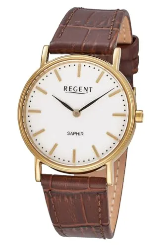 REGENT F-1572 Damenuhr Quarz Braun/Goldfarben Filius 12100805