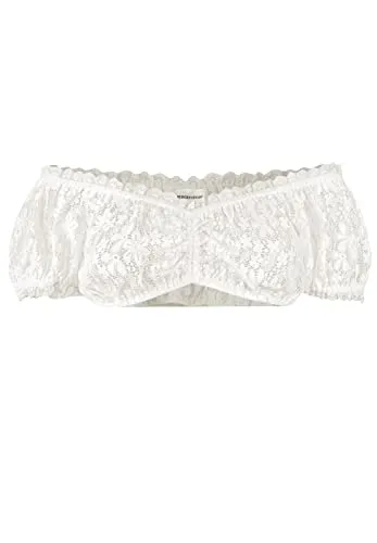 Stockerpoint Dirndlbluse Katya weiß 44 - Trachtenmode mit floralem Design, aus 60% Baumwolle und 40% Polyamid, perfekt für festliche Anlässe und bequem bei 30° waschbar.