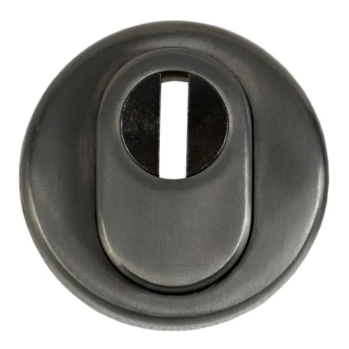 Schutzrosette Edelstahl | Oberfläche Anthrazit | mit Zylinderabdeckung | A4273ZA