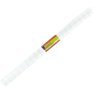 Herlitz Buchfolie 5163100, abwischbar, selbstklebend, glänzend, transparent, mit Gitterlinien, 40cm x 3m