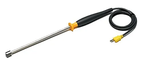 Fluke 80PK-27 Oberflächenfühler - Thermoelement Typ K für präzise Oberflächen-Messungen in rauhen Umgebungen, mit einem beeindruckenden Messbereich von -127 bis +600 °C.