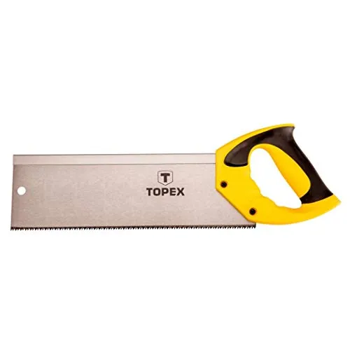 TOPEX Feinsäge Handsäge Rückensäge Miter Saw 300 mm, 9 TPI | zum Schneiden von Holzwinkeln