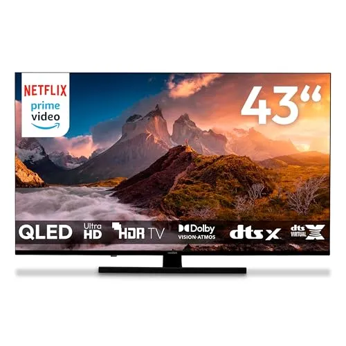 Medion® MD843700 LED-Fernseher 43 Zoll - 4K Ultra HD Fernseher mit 108 cm Bildschirmdiagonale, Smart TV-Funktionen und Google TV™ für ein erstklassiges Streaming-Erlebnis.