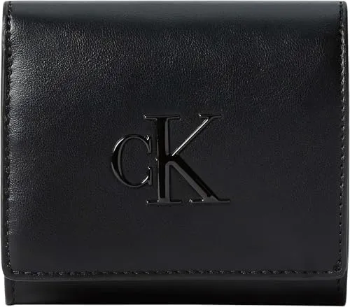 Calvin Klein Damen Bold Ck Medium Bifold LV04F1156G, Schwarz, Einheitsgröße