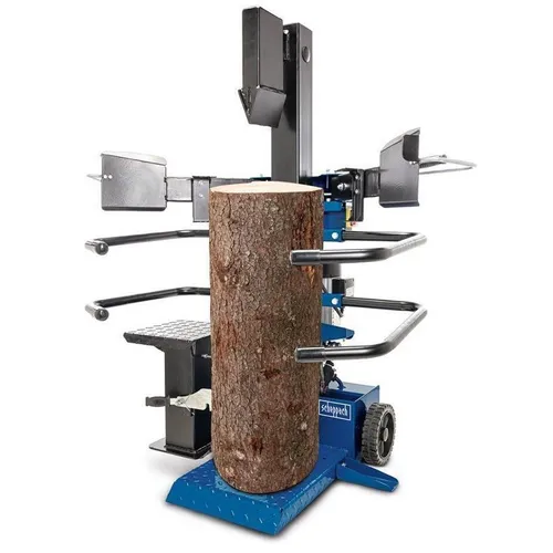 Scheppach Compact 8T Meterholz Holzspalter - 7,95 Tonnen Spaltkraft, 400V 3500W, schwenkbarer Tisch für flexible Arbeitshöhen und GS zertifiziert