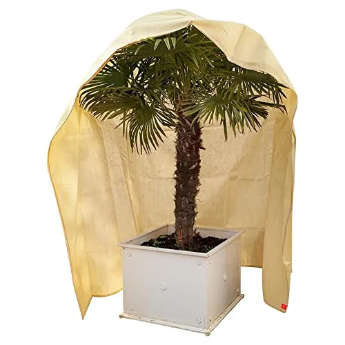 NOOR Wintervlies 0111PROXXXL, beige, 2 x 3 m - Abdeckplane für Pflanzen, bietet effektiven Schutz vor Frost und Ungeziefer, mit praktischem Reißverschluss und Zugbändern für einfachen Einsatz.