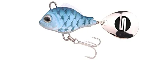 SPRO ASP Spinner UV– Searchbait mit original Gamakatsu Haken zum Angeln auf Raubfisch, Spinnangeln, Gewicht:28g, Farbe:Herring UV