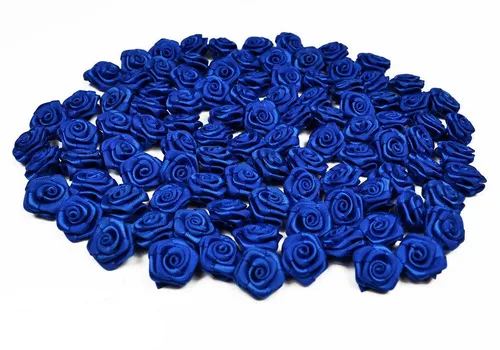 Creativery Streudeko, Satinrosen 15mm zum Basteln & Aufnähen 100 Stück