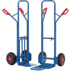 Fetra Sackkarre Paketkarre K1326L, klappbar mit Luftbereifung - Paketroller & Paketkarre mit einer Tragkraft von 300 kg, ideal für den sicheren Transport von schweren Gütern. Klappbar für einfache Lagerung und Luftbereifung für optimalen Komfort.