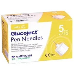 DocMed Lanzetten Glucoject Pen Nadeln, 31G, 100 St., Mehrfachpack Einwegnadeln für Insulin-Pens, in verschiedenen Längen und Stärken, 100 tlg., Universelle Kompatibilität, Hygienisches Einweg-Design 5 mm | G31 G