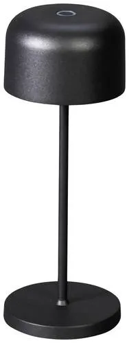 Konstsmide 7835-750 Lille LED-Akku-Tischlampe - Tischleuchte aus Aluminium mit 2.2W warmweißem Licht, dimmbar und mit starkem wiederaufladbarem Lithium-Ionen-Akku für flexible Beleuchtung überall.